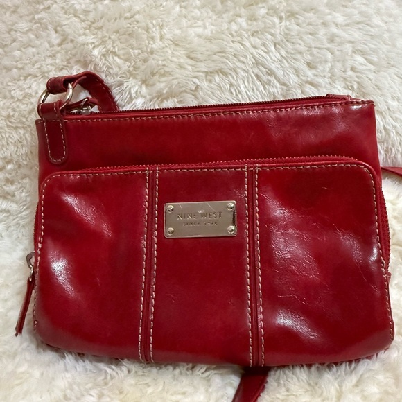 Nine West Handbags - Nine West Cherry Red Crossbody Bag